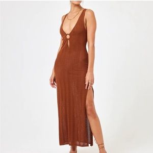 L*Space Tricia Dress - Coffee size xs NWT